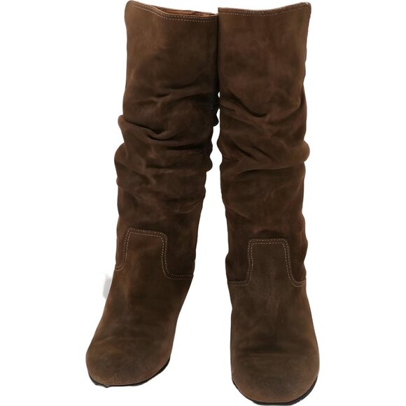 Sofft Women's brown suede slouch mid-calf boots with cushioned sole 5 - Picture 5 of 6